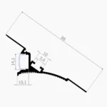ASPT-0680 (88 MM. SIVA ALTI TRIMLESS KÖŞE LED PROFİL) - Görsel 2