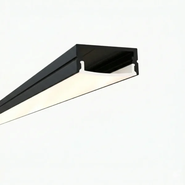 ASPL-01955-SİYAH (20 MM. DÜŞÜK SIVA ÜSTÜ LED PROFİL)