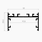 ASPL-0455-BEYAZ (50 MM. LİNEER LED PROFİL) - Image 4