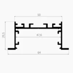 ASPL-0450-SİYAH (50 MM. SIVA ALTI LİNEER LED PROFİL) - Image 5