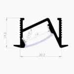 ASPL-01922 (20 MM. GİZLİ/AÇILI GÖMME RAF ALTI PROFİL) - Görsel 2